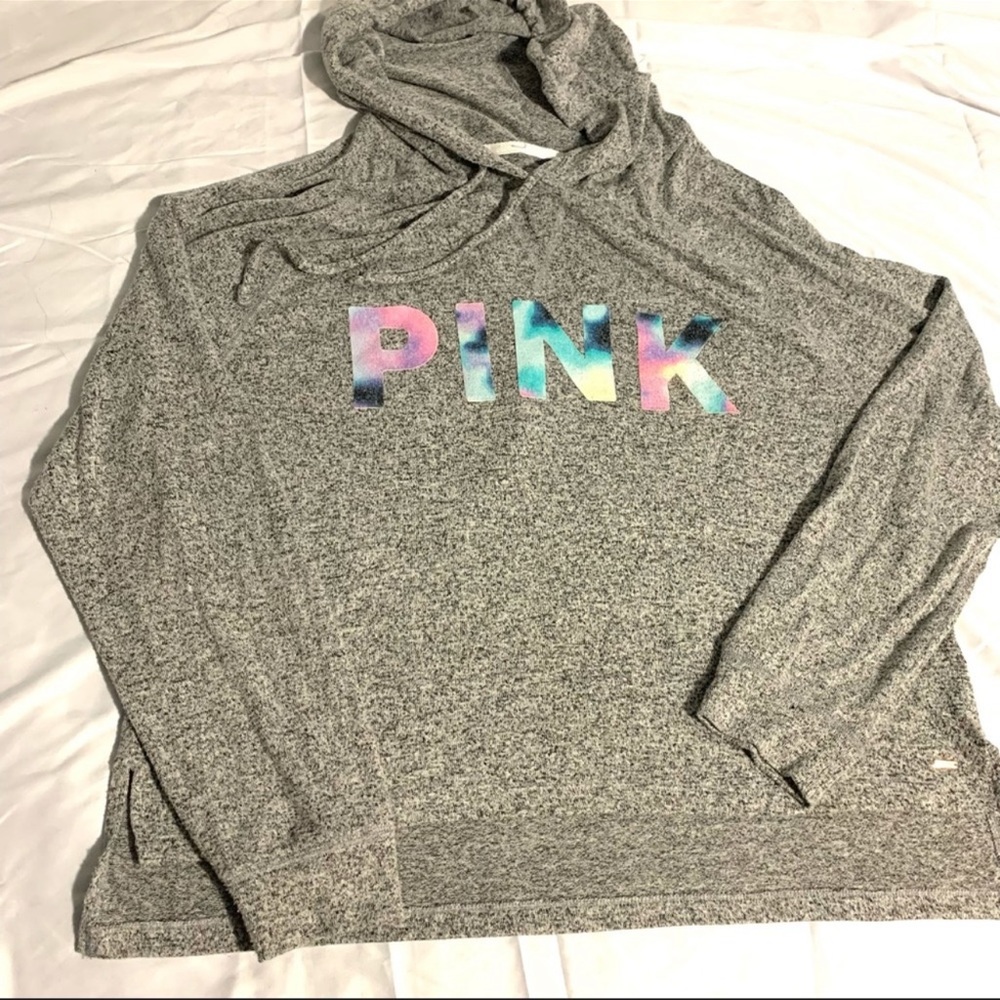 Victoria's Secret Pink Hooded Sweater Sz Large